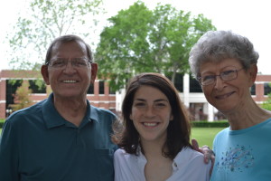 My mom and dad with our daughter on her graduation weekend.